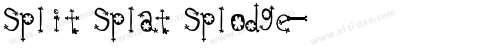 Split Splat Splodge字体转换